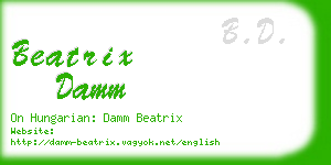 beatrix damm business card